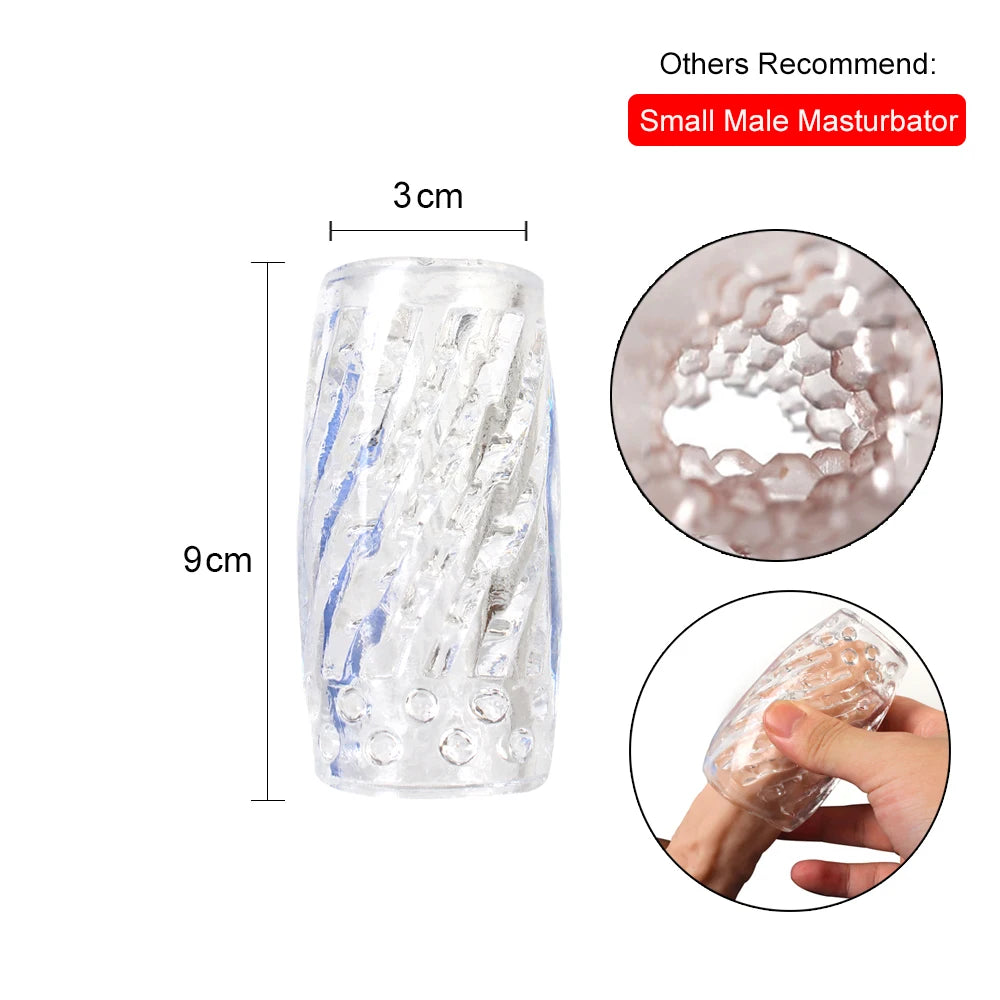 13cm Transparent Vaginal Sex Male Masturbator