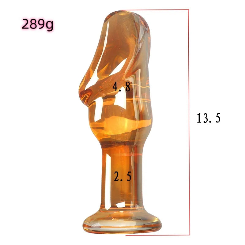VaHppy Glass Dildo Anal Plugs