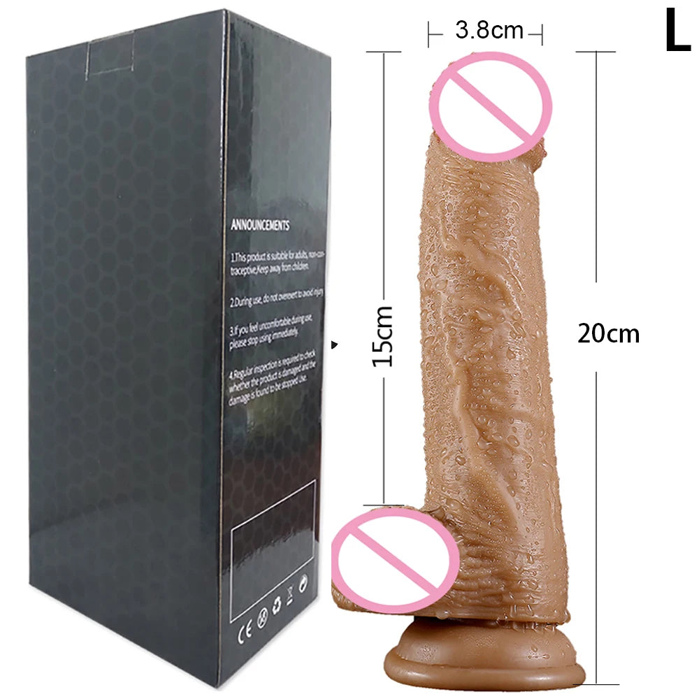 Brown Strap On Realistic Dildos