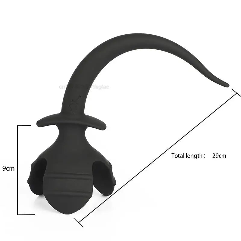 Silicone Dog Tail Anal Open Plug
