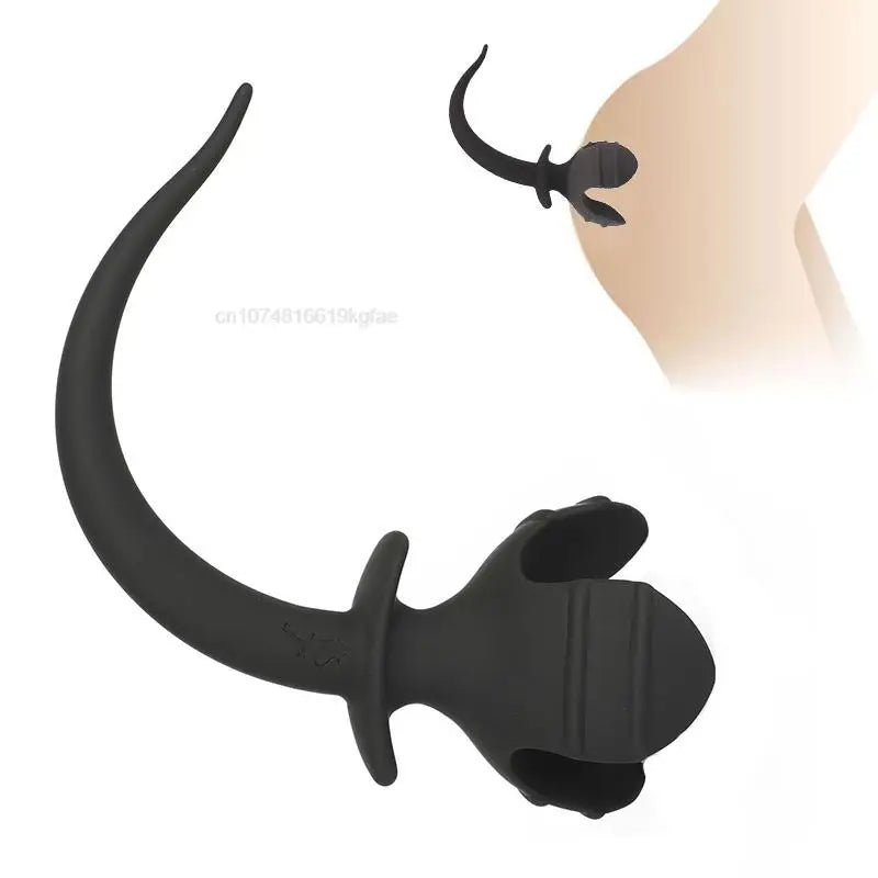 Silicone Dog Tail Anal Open Plug